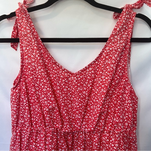 Derek Heart Red Floral Mini Dress - Picture 3 of 8